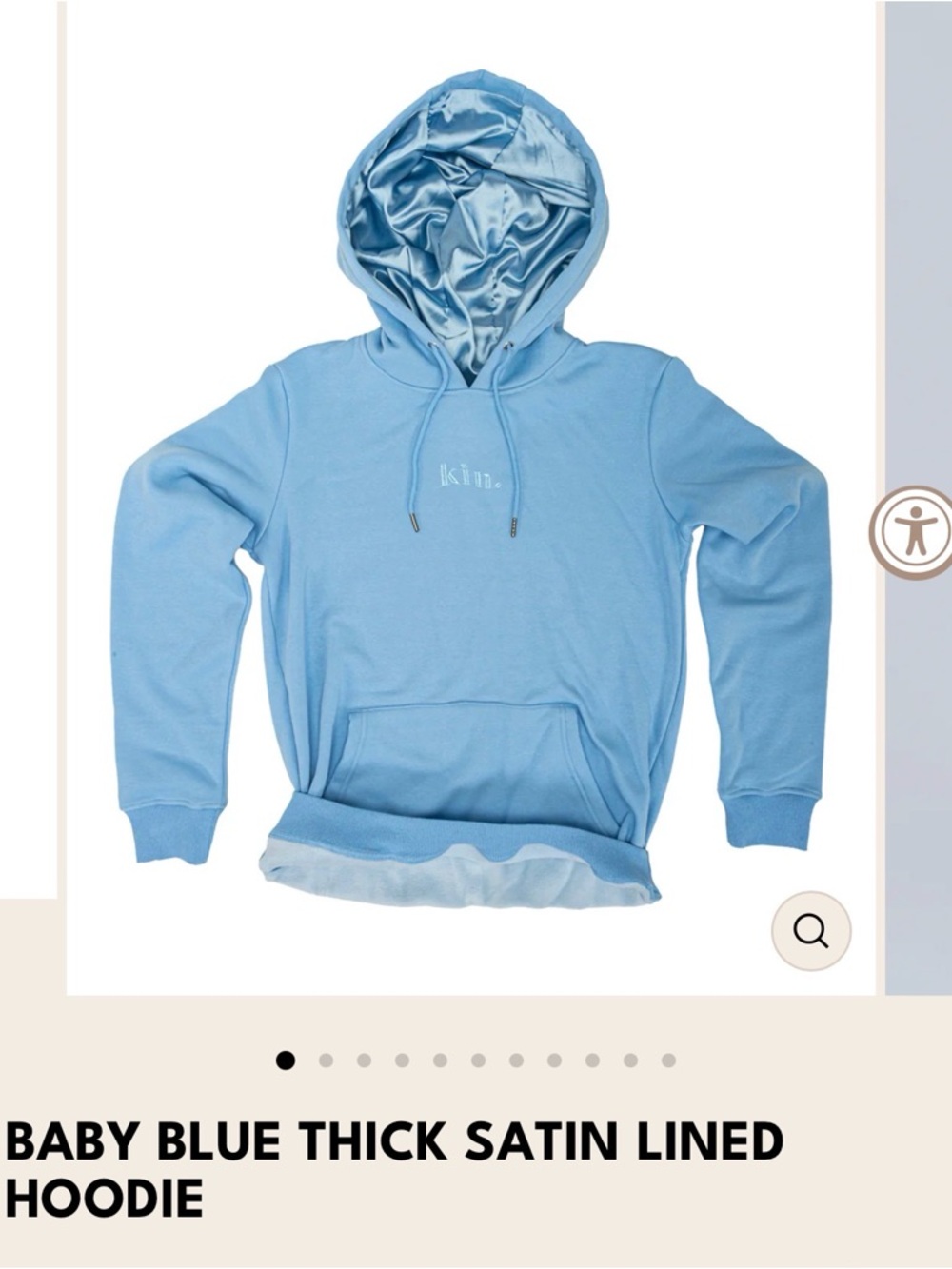 Kin Satin-Lined Hoodie